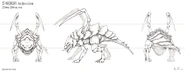 Concept art of the zergling model.
