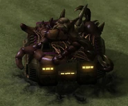 An infested civilian hut.