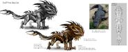 Concept art for the primal zergling ("zerg lion")