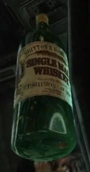 A bottle of Gritton's Single Malt Whiskey