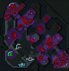 Minimapa inicial contra zerg