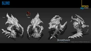 Development hydralisk renders for StarCraft: Remastered