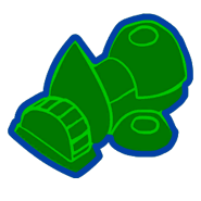 Cartooned building wireframe