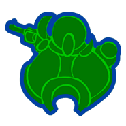 Cartooned building wireframe