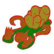 Cartooned building wireframe