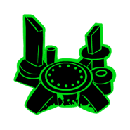 Cartooned building wireframe