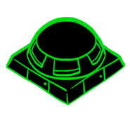 Cartooned building wireframe