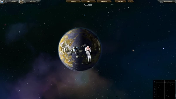 Starting view at beginning of game.