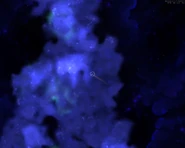 An example of a Deep Hyperspace zone. Brightly lit areas indicate a hyperspace storm in progress