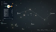 Location of Rutherford on Star Map