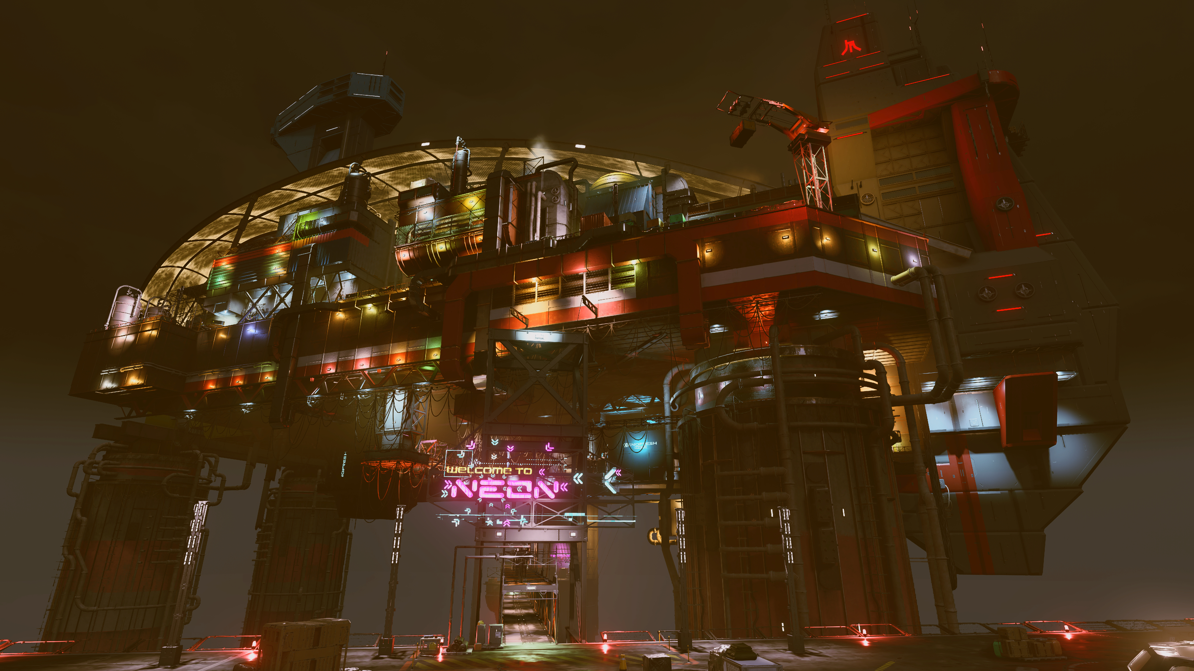 Neon City Map Starfield