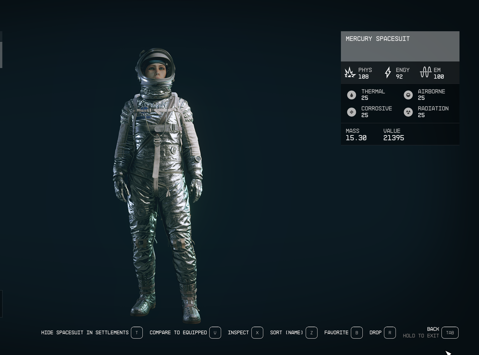 Mercury Spacesuit | Starfield Wiki | Fandom