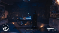 Djimal hablando con su hermana Razma Ka'dic en su oficina (Starfield: Shattered Space)