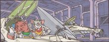 Two of the cornerian pilot borrowing Arwing to help.jpg