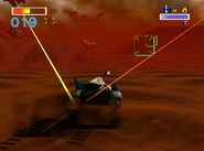 Bombers ahead of the Titanian turret's ridges.