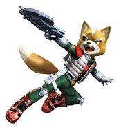 Fox y su blaster en Star Fox: Assault.
