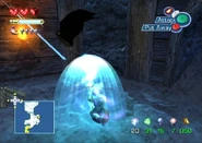 The Staff's ForceField protects Fox from attacks.