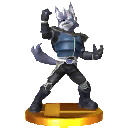 Wolf's trophy in the fourth Super Smash Bros.