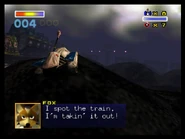 The Landmaster in-chase of the Train.