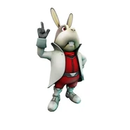 Peppy Hare, rendered in 3D from his original 64 pose.
