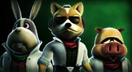 The founders of Star Fox, James, Peppy and Pigma.