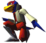 Falco bending down. Taken from the official Japanese site.