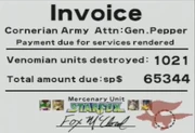 StarFox Team Service Invoice