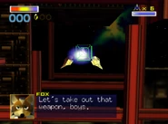 Fox orders to: "take out that weapon".