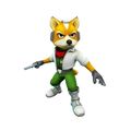 Fox McCloud, rendered in 3D from his original 64 pose.