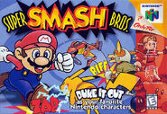 Fox on the cover of Super Smash Bros.