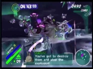 The boss fight with the countdown ticking.