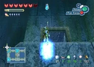 Fox using the Rocket boost in the Ocean Force Point Temple.