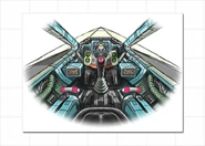 Concept art of the Arwing's Cockpit.