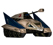 Landmaster, a heavy artillery battle tank.