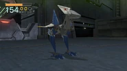 The Walker transforming from the Arwing.