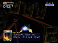 Falco finds the base has been destroyed before they got there.