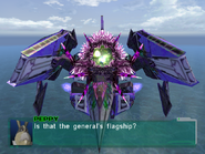 Peppy identifies the previously unknown vessel and recognizes it as the flagship belonging to General Pepper