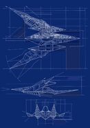 Blueprints for the post-Star Fox 64 Arwing.
