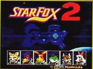 StarFox2 95beta.jpg (17 KB) Title screen from the WCES 95 prototype (from EGM, March 1995).