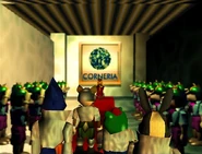 Dog Soldiers salute the Star Fox team at the Lylat Wars aftermath.