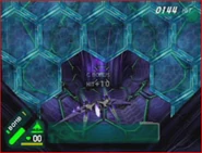 Fox flies into the tunnels with the homeworld. There is more hexagon patterns.