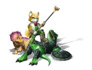 Star Fox Adventures promotional artwork.