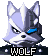 Wolf's mugshot from Star Fox Command.