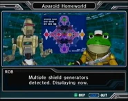 ROB detects shield generators after Slippy finds out about the planet core's shield.