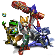 El equipo Star Fox en Star Fox: Assault