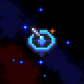 The Satellite Defense Platform with its laser cannon charged