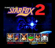 StarFox 2.png (16 KB) Title screen from the late 1995 prototype.