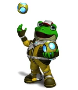 Slippy with two grenades.