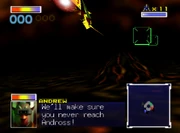 Andrew promising that he and his team will take Star Fox down.