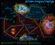 Fan-colored Original AD map. Note that it incorrectly identifies the Vrusk Core Worlds as "the Rim" and has each nebula segment colored as a distinct nebula.